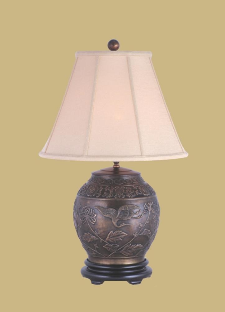 Oriental Solid Casting Brass And Bronze Finished Bird Lamp