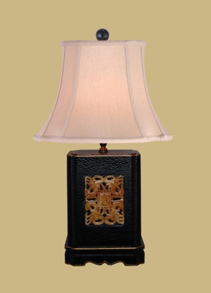 Wooden Black Lacquer Inlay Lamp