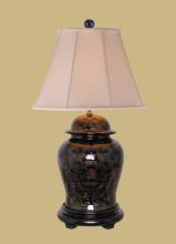 East Enterprises LLPDT0813EB - Black Palace Lacquer Temple Jar Lamp