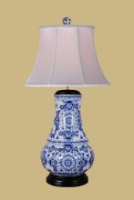 East Enterprises LPBWE1014BD - BLUE & WHITE TABLE LAMP