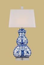 East Enterprises LPBWG0813MS - BLUE AND WHITE SQUARE GOURD LAMP