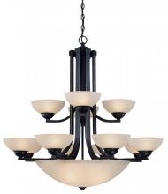 Dolan Designs 206-78 - Fireside 12+3Lt 2 Tier Bowl Chandelier Bolivian