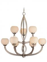 Dolan Designs 2962-09 - Odyssey 9Lt 2 Tier Chandelier Satin Nickel