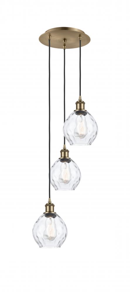 Waverly - 3 Light - 13 inch - Antique Brass - Cord Hung - Multi Pendant