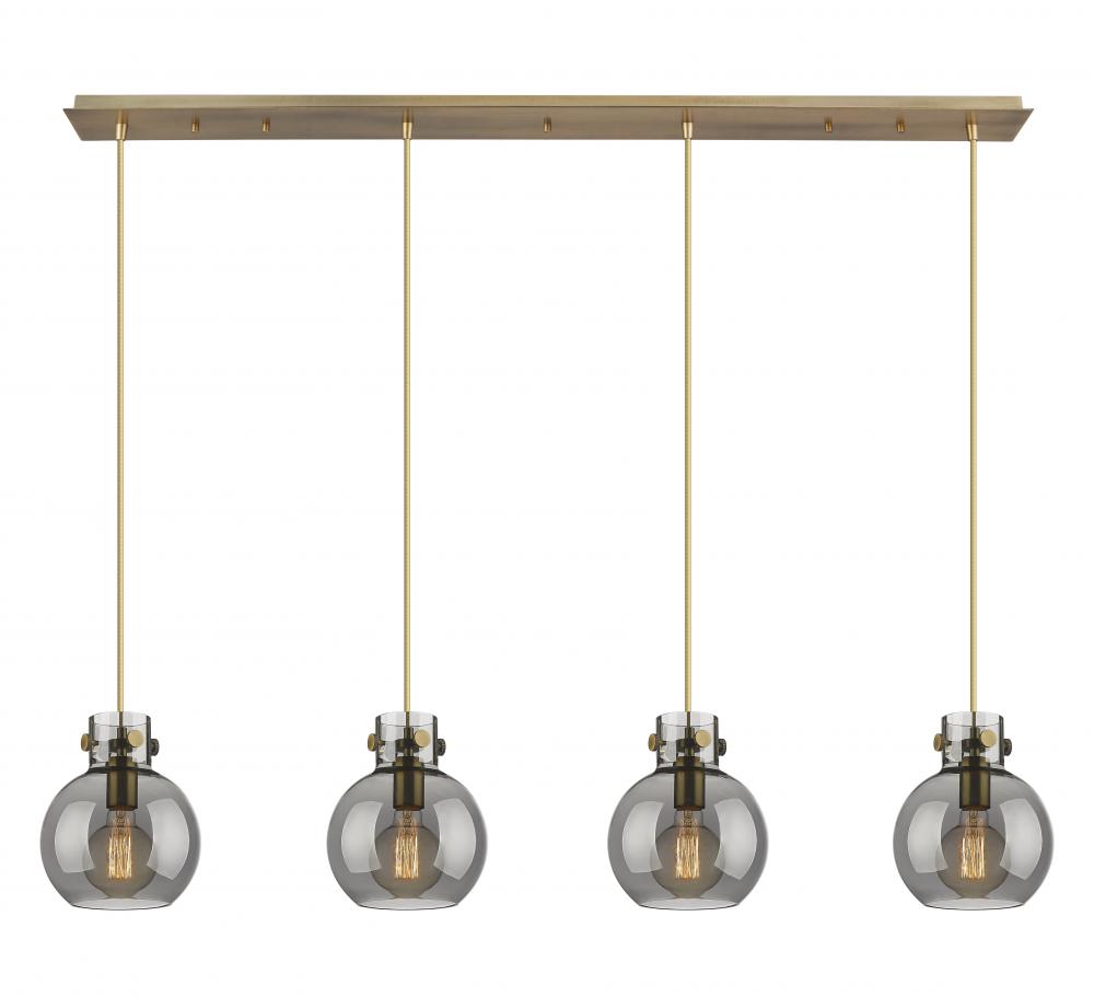 Newton Sphere - 4 Light - 52 inch - Brushed Brass - Cord hung - Linear Pendant