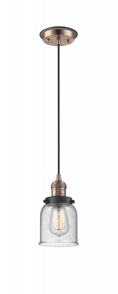 Bell - 1 Light - 5 inch - Antique Copper - Cord hung - Mini Pendant