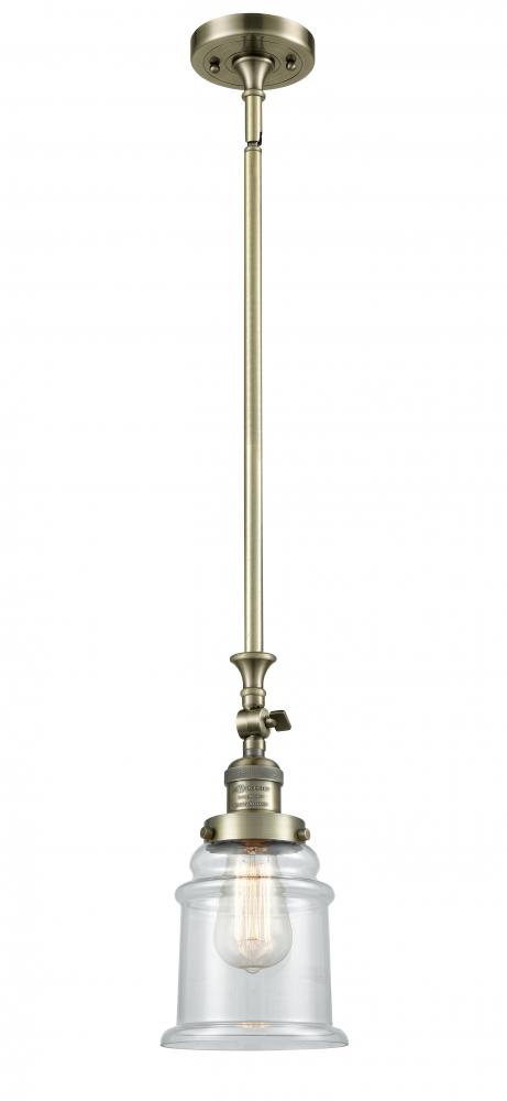 Canton - 1 Light - 6 inch - Antique Brass - Stem Hung - Mini Pendant