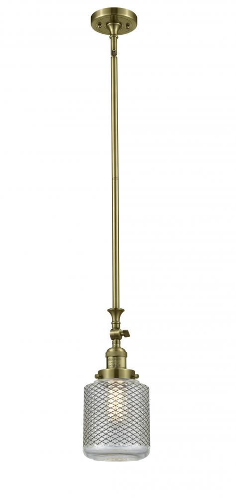 Stanton - 1 Light - 6 inch - Antique Brass - Stem Hung - Mini Pendant