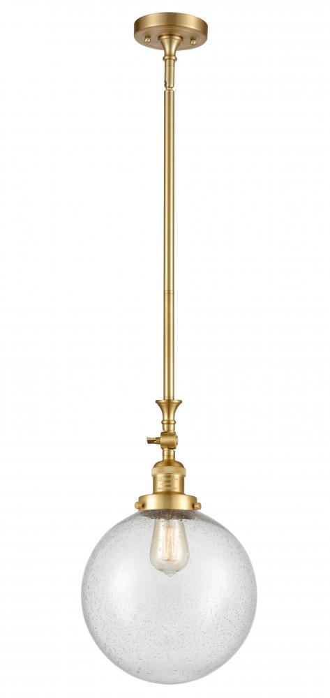 Beacon - 1 Light - 10 inch - Satin Gold - Stem Hung - Mini Pendant