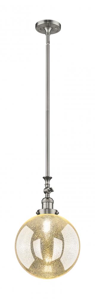 Beacon - 1 Light - 10 inch - Brushed Satin Nickel - Stem Hung - Mini Pendant