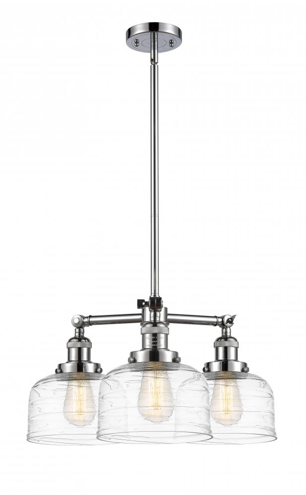 Bell - 3 Light - 22 inch - Polished Chrome - Stem Hung - Chandelier