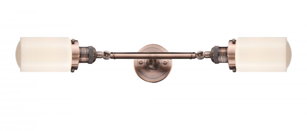 Dover - 2 Light - 5 inch - Antique Copper - Adjustable Bath Vanity Light
