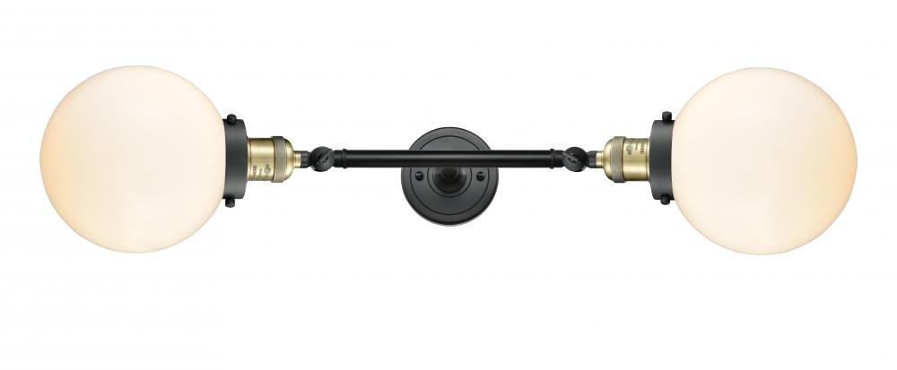 Beacon - 2 Light - 8 inch - Black Antique Brass - Adjustable Bath Vanity Light