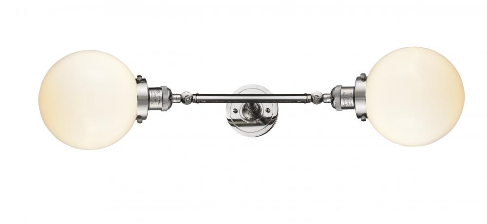 Beacon - 2 Light - 8 inch - Polished Nickel - Adjustable Bath Vanity Light