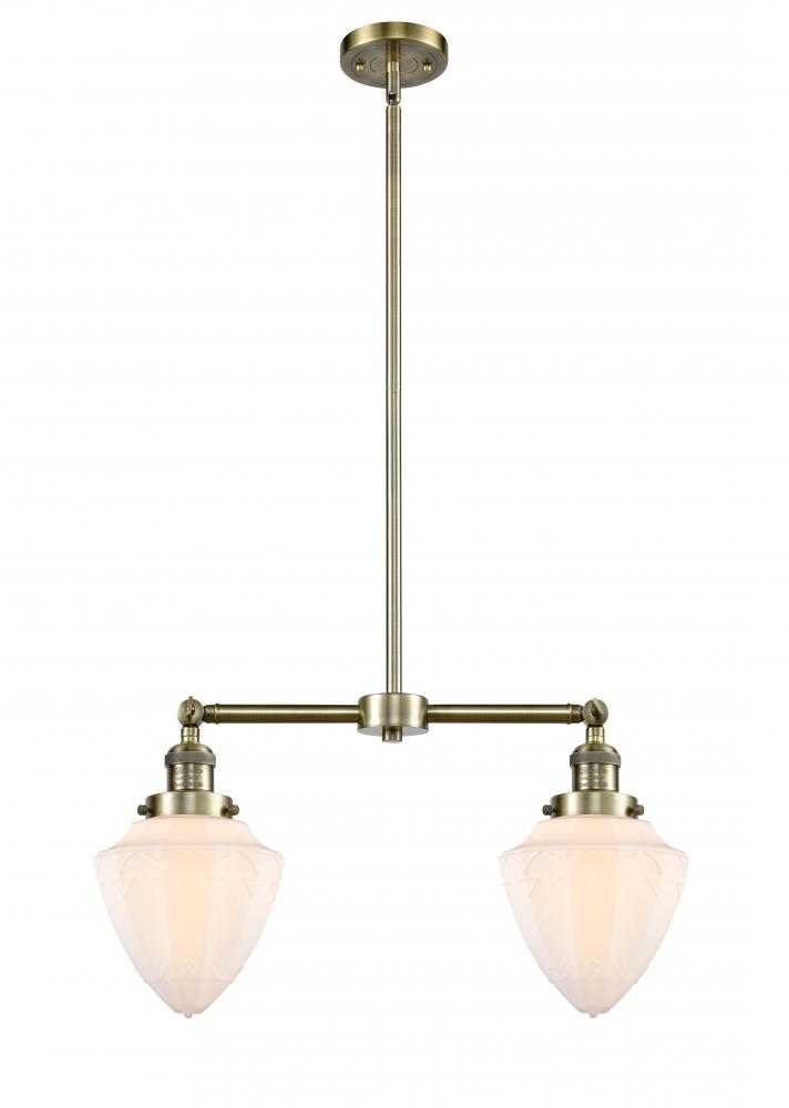 Bullet - 2 Light - 24 inch - Antique Brass - Stem Hung - Island Light