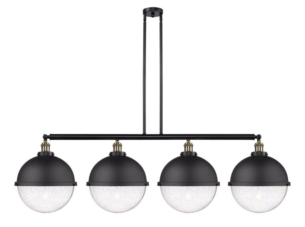 Hampden - 4 Light - 58 inch - Black Antique Brass - Stem Hung - Island Light