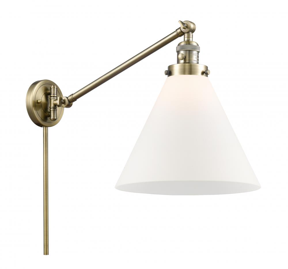 Cone - 1 Light - 12 inch - Antique Brass - Swing Arm