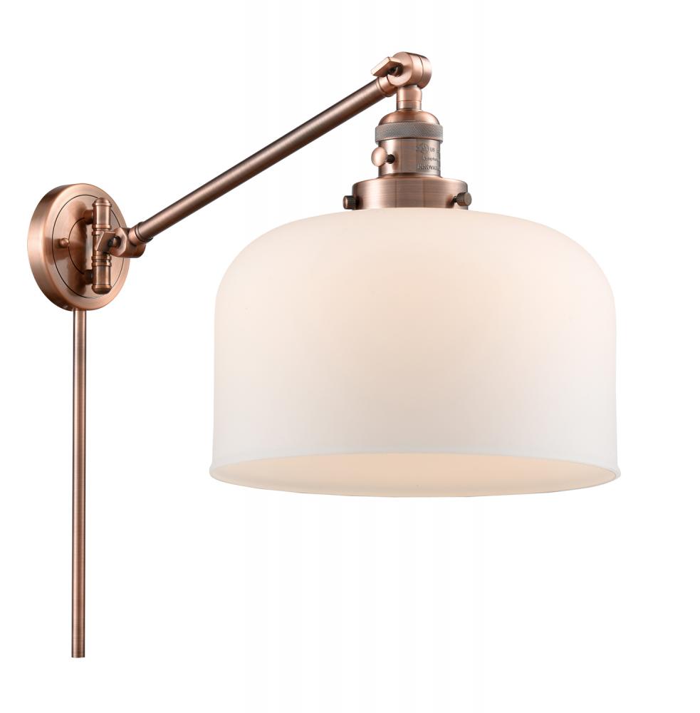 Bell - 1 Light - 12 inch - Antique Copper -Adjustable Swing Arm