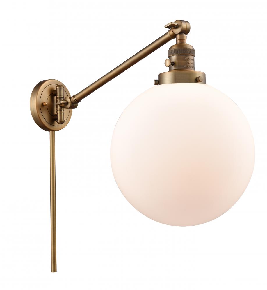 Beacon - 1 Light - 10 inch - Brushed Brass -Adjustable Swing Arm