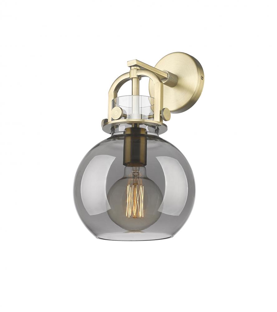 Newton Sphere - 1 Light - 8 inch - Brushed Brass - Sconce