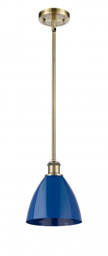 Plymouth - 1 Light - 8 inch - Antique Brass - Pendant