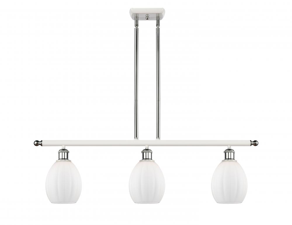 Eaton - 3 Light - 36 inch - White Polished Chrome - Cord hung - Island Light