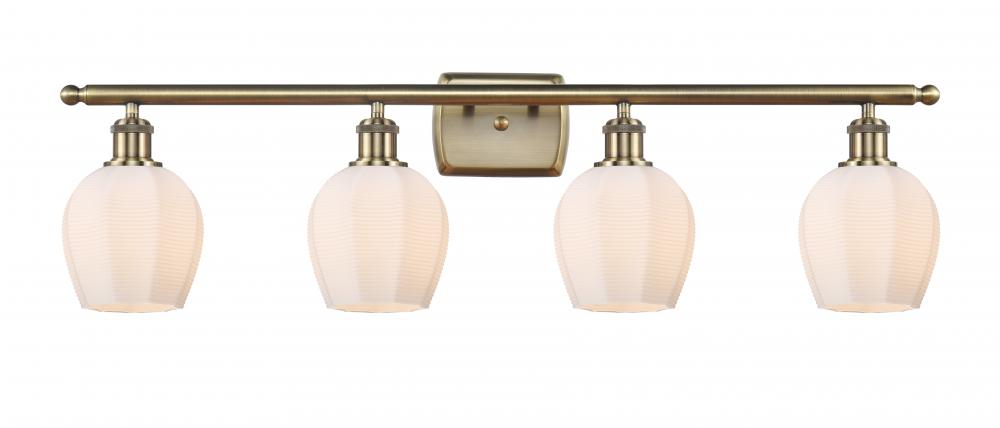 Norfolk - 4 Light - 36 inch - Antique Brass - Bath Vanity Light