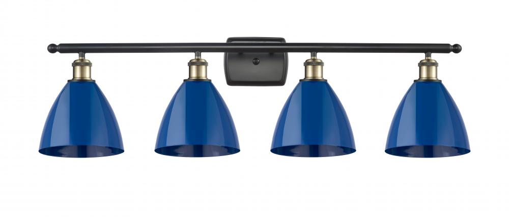 Plymouth - 4 Light - 38 inch - Black Antique Brass - Bath Vanity Light