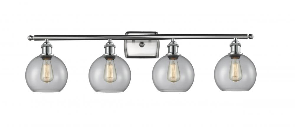 Athens - 4 Light - 38 inch - Brushed Satin Nickel - Bath Vanity Light