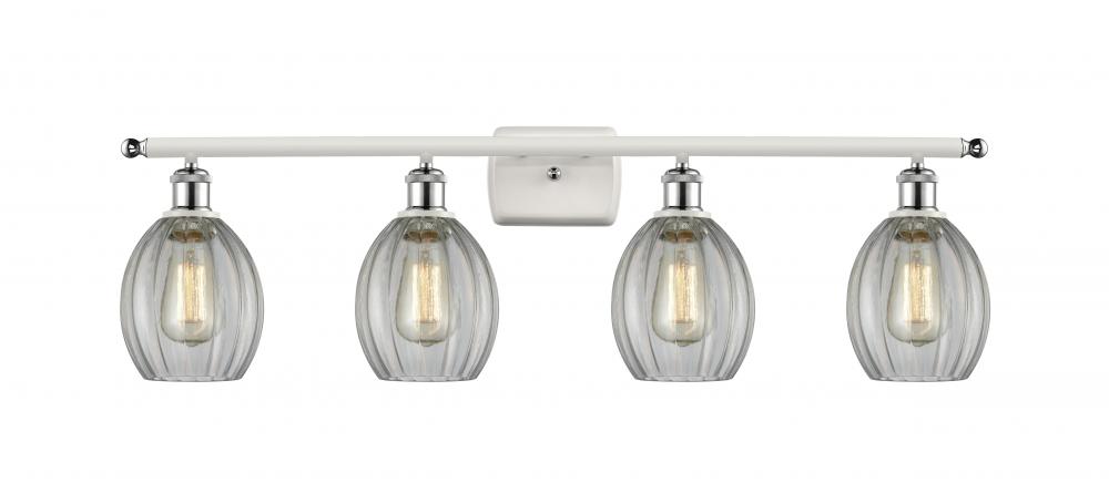 Eaton - 4 Light - 36 inch - White Polished Chrome - Bath Vanity Light