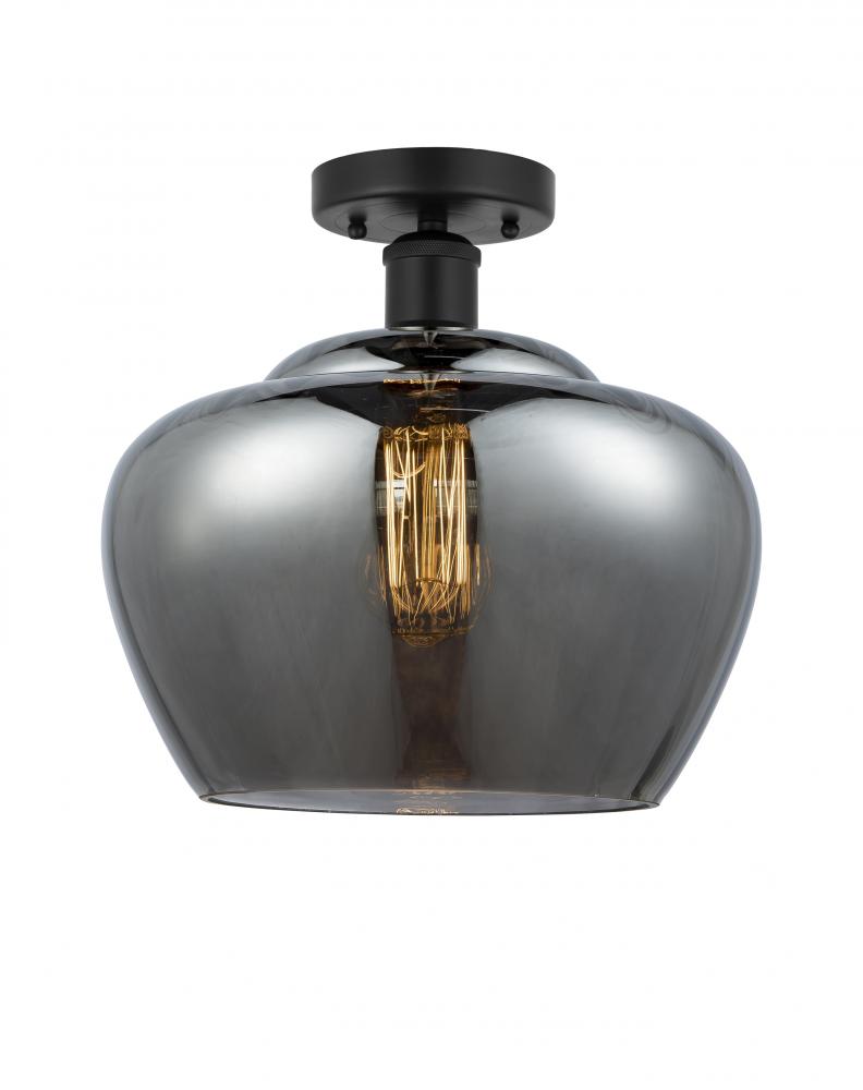 Fenton - 1 Light - 11 inch - Matte Black - Semi-Flush Mount