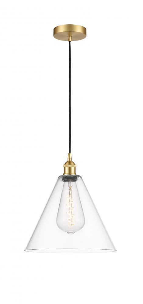 Berkshire - 1 Light - 12 inch - Satin Gold - Cord hung - Mini Pendant