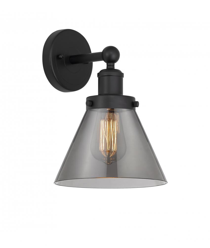 Cone - 1 Light - 8 inch - Matte Black - Sconce