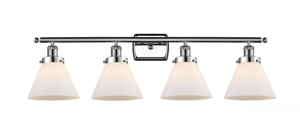 Cone - 4 Light - 38 inch - Polished Chrome - Bath Vanity Light