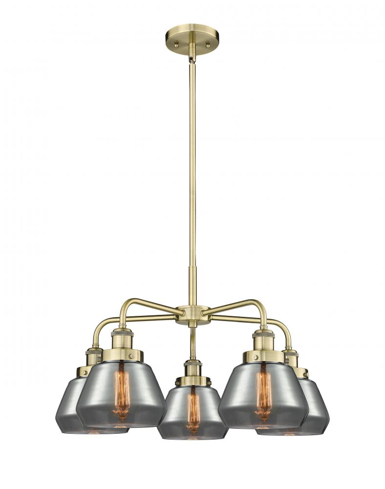 Fulton - 5 Light - 26 inch - Antique Brass - Chandelier