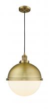 Innovations Lighting 201C-BB-HFS-121-BB-LED - Hampden - 1 Light - 13 inch - Brushed Brass - Cord hung - Pendant