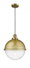 Innovations Lighting 201C-BB-HFS-124-BB-LED - Hampden - 1 Light - 13 inch - Brushed Brass - Cord hung - Pendant