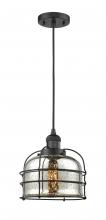 Innovations Lighting 201C-BK-G78-CE-LED - Bell Cage - 1 Light - 9 inch - Matte Black - Cord hung - Mini Pendant