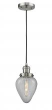 Innovations Lighting 201C-SN-G165 - Geneseo - 1 Light - 7 inch - Brushed Satin Nickel - Cord hung - Mini Pendant