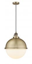 Innovations Lighting 201CSW-BB-HFS-121-BB-LED - Hampden - 1 Light - 13 inch - Brushed Brass - Cord hung - Pendant