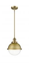 Innovations Lighting 201S-BB-HFS-82-BB-LED - Hampden - 1 Light - 9 inch - Brushed Brass - Stem Hung - Mini Pendant