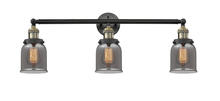 Innovations Lighting 205-BAB-G53-LED - Bell - 3 Light - 30 inch - Black Antique Brass - Bath Vanity Light