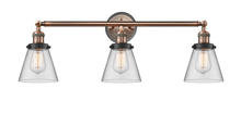 Innovations Lighting 205BP-ACBK-G62 - Cone - 3 Light - 30 inch - Antique Copper - Bath Vanity Light