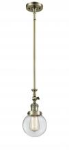 Innovations Lighting 206-AB-G202-6-LED - Beacon - 1 Light - 6 inch - Antique Brass - Stem Hung - Mini Pendant