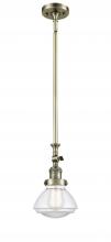 Innovations Lighting 206-AB-G322-LED - Olean - 1 Light - 7 inch - Antique Brass - Stem Hung - Mini Pendant