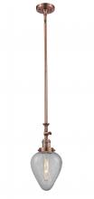 Innovations Lighting 206-AC-G165-LED - Geneseo - 1 Light - 7 inch - Antique Copper - Stem Hung - Mini Pendant