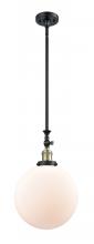 Innovations Lighting 206-BAB-G201-12 - Beacon - 1 Light - 12 inch - Black Antique Brass - Stem Hung - Mini Pendant