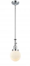 Innovations Lighting 206-PC-G201-6-LED - Beacon - 1 Light - 6 inch - Polished Chrome - Stem Hung - Mini Pendant