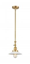 Innovations Lighting 206-SG-G1-LED - Halophane - 1 Light - 9 inch - Satin Gold - Stem Hung - Mini Pendant