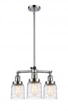 Innovations Lighting 207-PC-G513-LED - Bell - 3 Light - 19 inch - Polished Chrome - Stem Hung - Chandelier